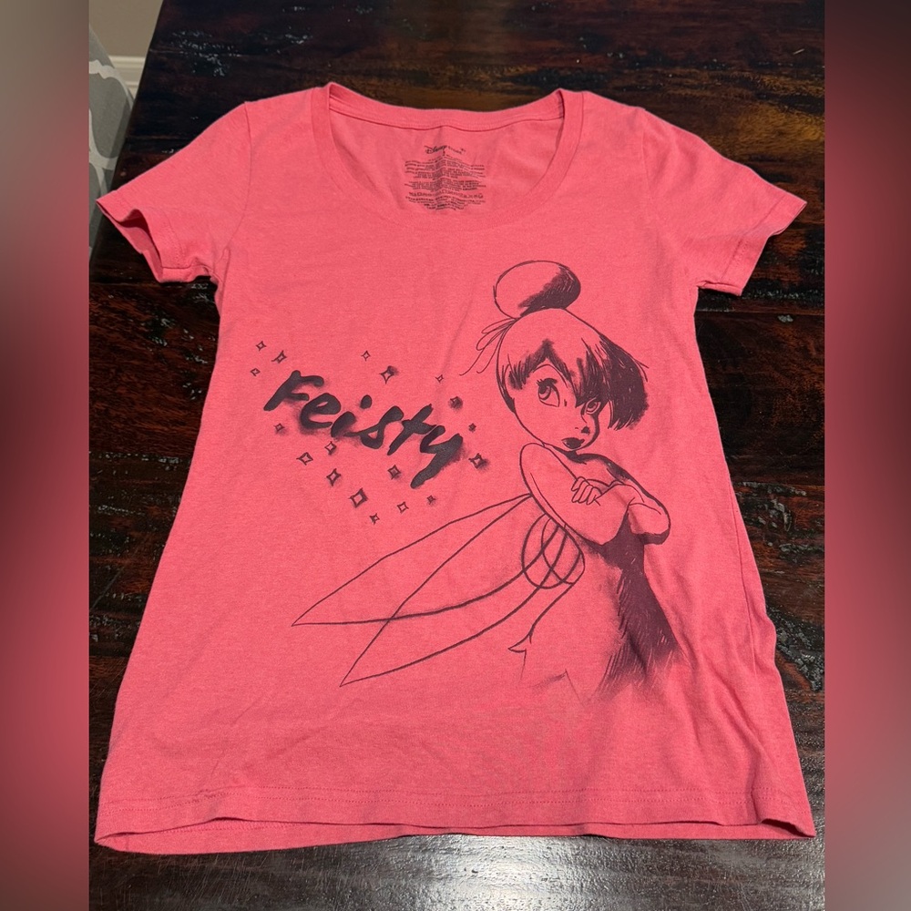 NWOT Disney Store Women’s Pink Tinkerbell Graphic T-Shirt size S